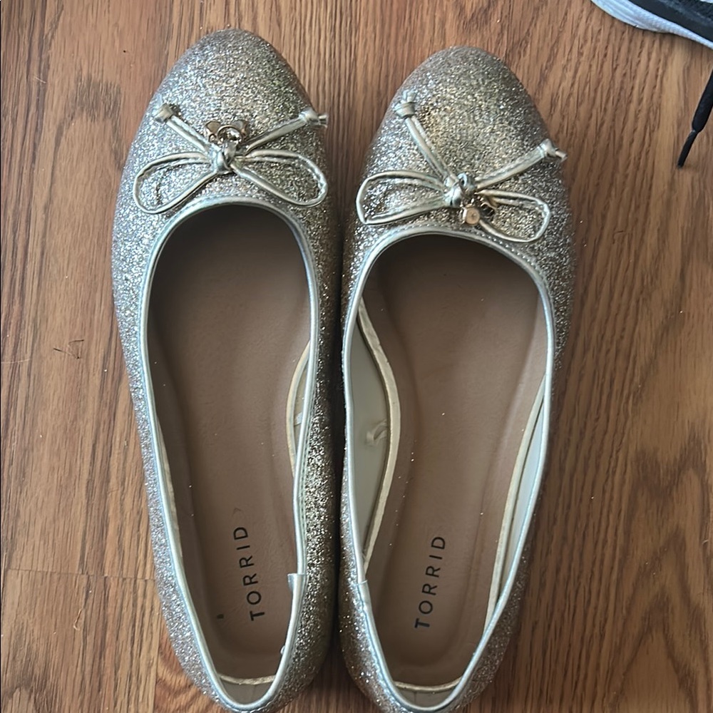 Torrid Gold Sequin 10.5W Ballet Flats